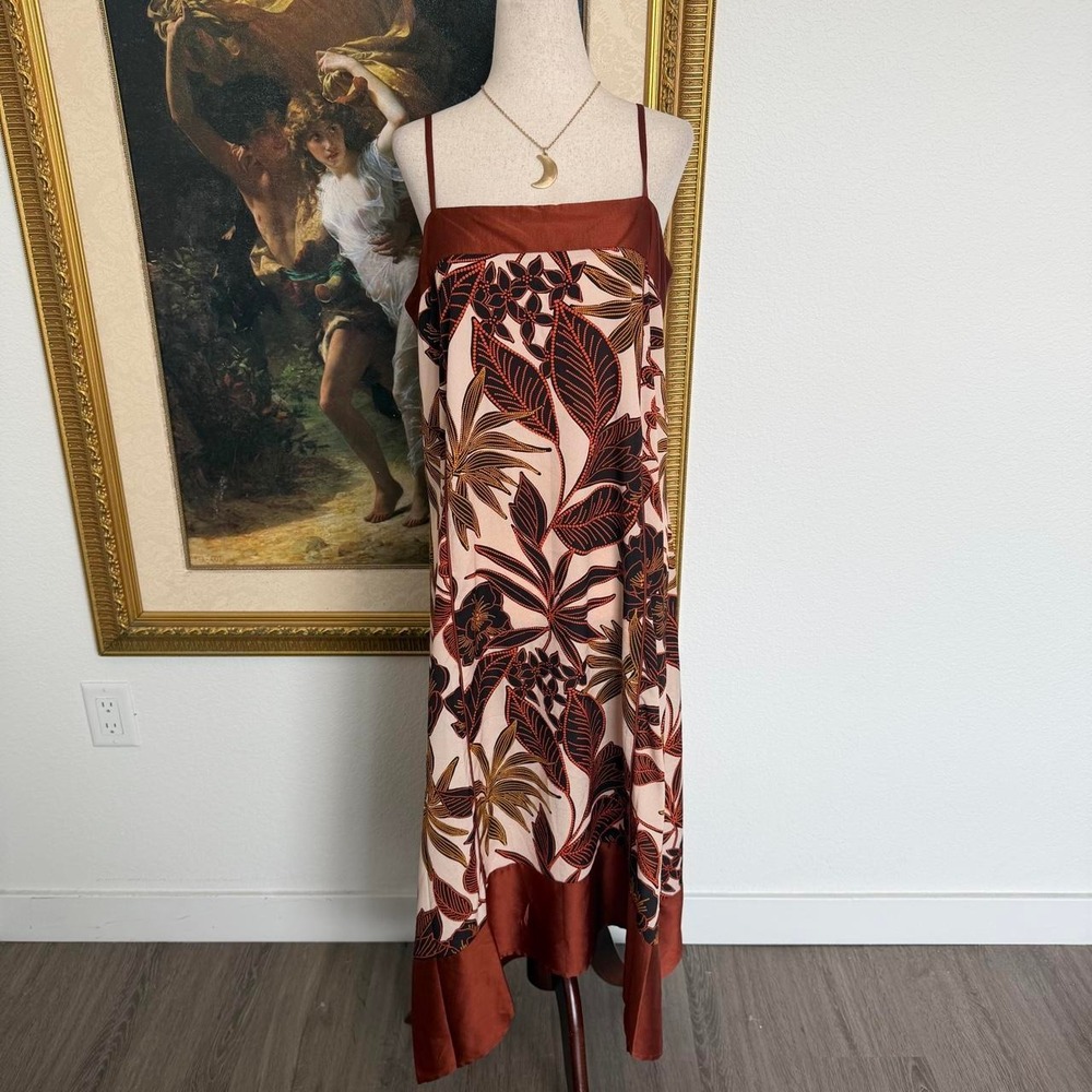 Whimsi Autumn Colored Boho DKNY Y2K Floral Dress